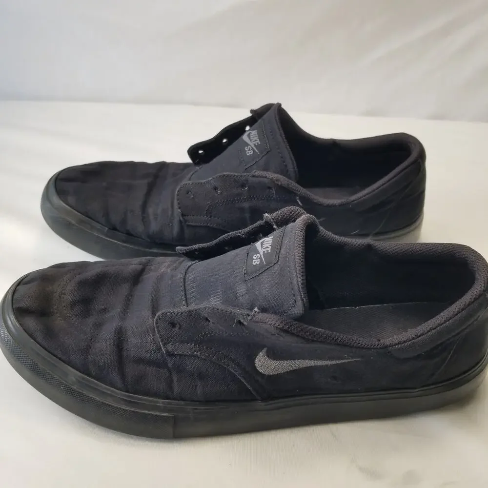 Nike SB Janoski Canvas Black Skate Shoes Men's Size 10.5 729825-005 w/laces